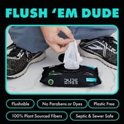 DUDE Flushable Wipes, Extra Large Mint Chill Wet Wipes, 48 Count, 3 Pack (144 Total)
