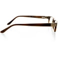 thumbnail image 6 of Optical Eyewear - Rectangle Shape, Plastic Full Rim Frame - Prescription Eyeglasses RX, Dark Honey, 6 of 7