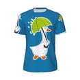 thumbnail image 5 of Wukai Goose Holding an Umbrella Print Men's Short-Sleeved Mesh T-Shirt,Quick-Dry Short Sleeve Workout T-Shirt-3X-Large, 5 of 8
