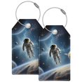thumbnail image 1 of Etiquetas para equipaje CASMONAL Astronauta de cuero sintético 11 x 6 cm, 2 unidades, 1 of 7