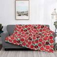 thumbnail image 2 of Zufioo Cute Tomato Print Horizontal Flannel Blanket, Anti-wrinkle, Anti-shrinkage, Anti-allergic Plush Blanket, Household Items Suitable for Bedroom-40"x30", 2 of 6
