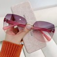 thumbnail image 2 of Gafas de sol sin marco Gafas de sol lisas de moda para mujer para sombrilla Gafas para deportes al aire libre, 2 of 5