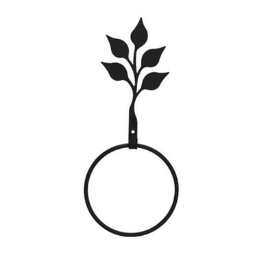Village Wrought Iron TBR-76 Leaf Towel Ring