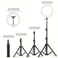 thumbnail image 4 of Goodea 8'' LED Ring Light, Adjustable Color Modes, Phone Holder, Desktop Tripod Stand, Beauty Fill Light for Live Streaming, TikTok, YouTube, Makeup, Photography, Zoom, Selfies, 4 of 8