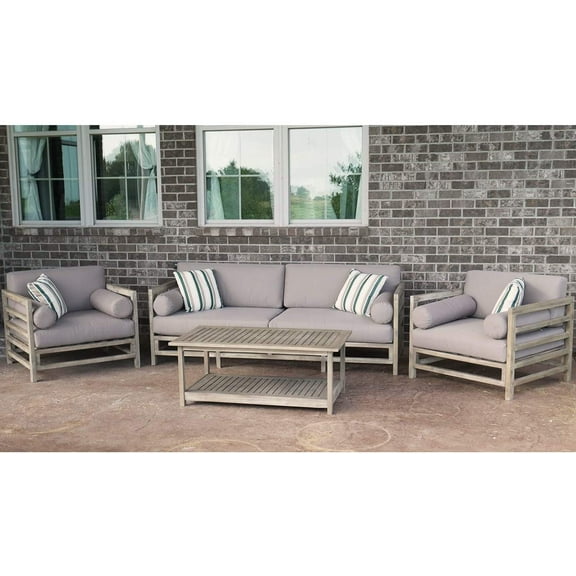 Grand Haven 4-Piece Acacia Wood Outdoor Patio Sofa Set With Table - Model# 9001472