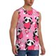 thumbnail image 2 of Fotbe Panda Heart Valentine Pink Men's Camiseta sin Mangas Estampada para Hombres, Playera Casual para Gimnasio, Entrenamiento, Playa-Medium, 2 of 7