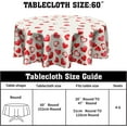 thumbnail image 2 of Red Hearts Round Tablecloth 60 Inch,Love Romantic Wedding Anniversary Holiday Washable Polyester Table Cover for Dinner Restaurants Kitchen Party Events Tabletop Decoration, 2 of 6