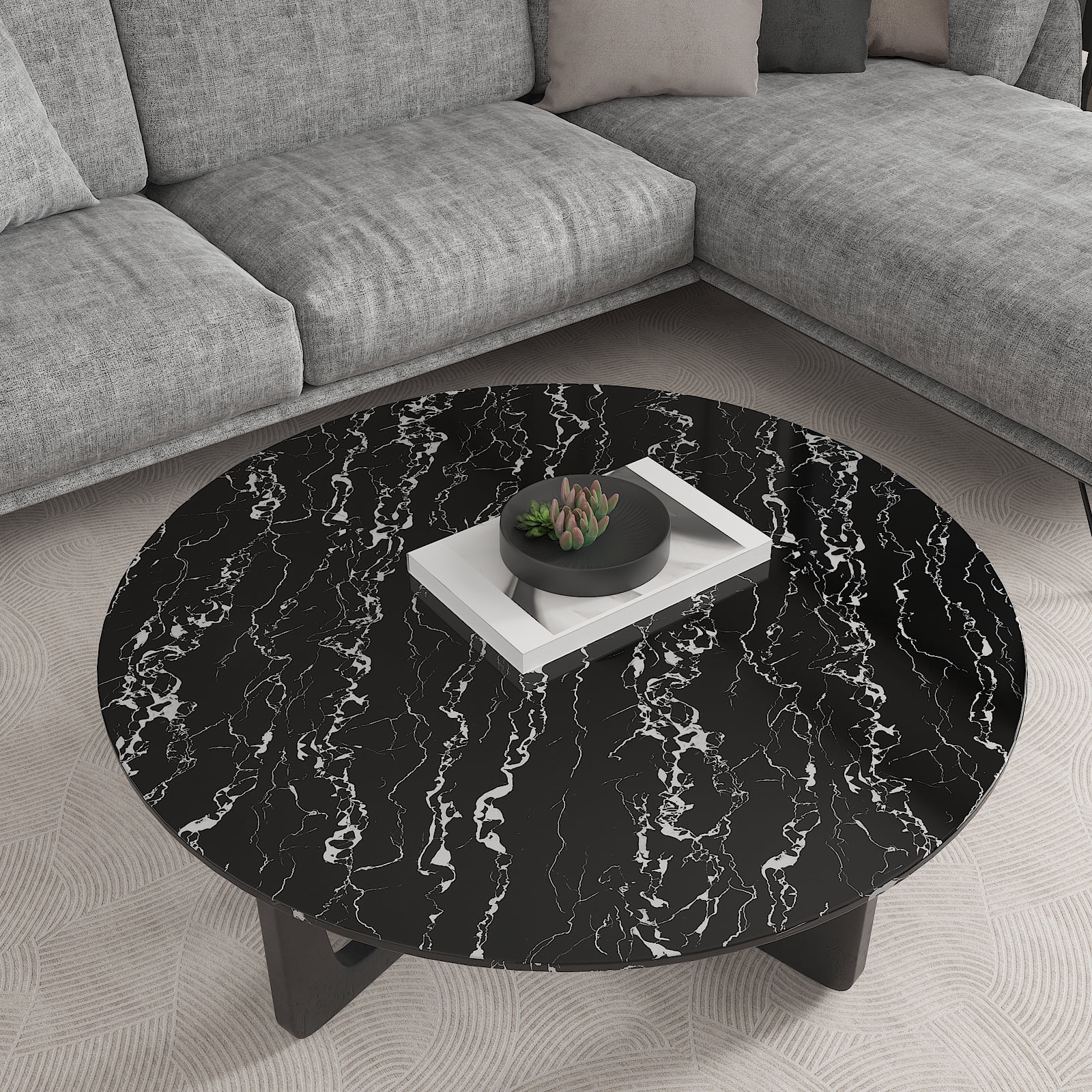 CHIHUT Glossy Black Marble Contact Paper for Countertops Waterproof 17.7"x100" Marble Peel and Stick Wallpaper for Bedroom Vinyl Self Adhesive Removable Wallpaper for Kitchen Cabinets Walls Shelf