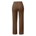 thumbnail image 2 of MAIHAN Women's Casual Cotton Linen Pants Fashion Drawstring Lightweight Summer Relax Fit Straight Leg Lounge Trouser(Coffee,XXL), 2 of 4