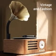 thumbnail image 4 of LANFENG Portable Speaker, Vintage Style Retro Gramophone Music Player, Mini Record Player Stereo Speaker, for Holiday Party Birthday, 4 of 9