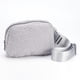 thumbnail image 3 of Bolsa de pecho de felpa de mensajero de cintura informal Color sólido para viajes (gris claro) Ehuebsd Para Estrenar, 3 of 9