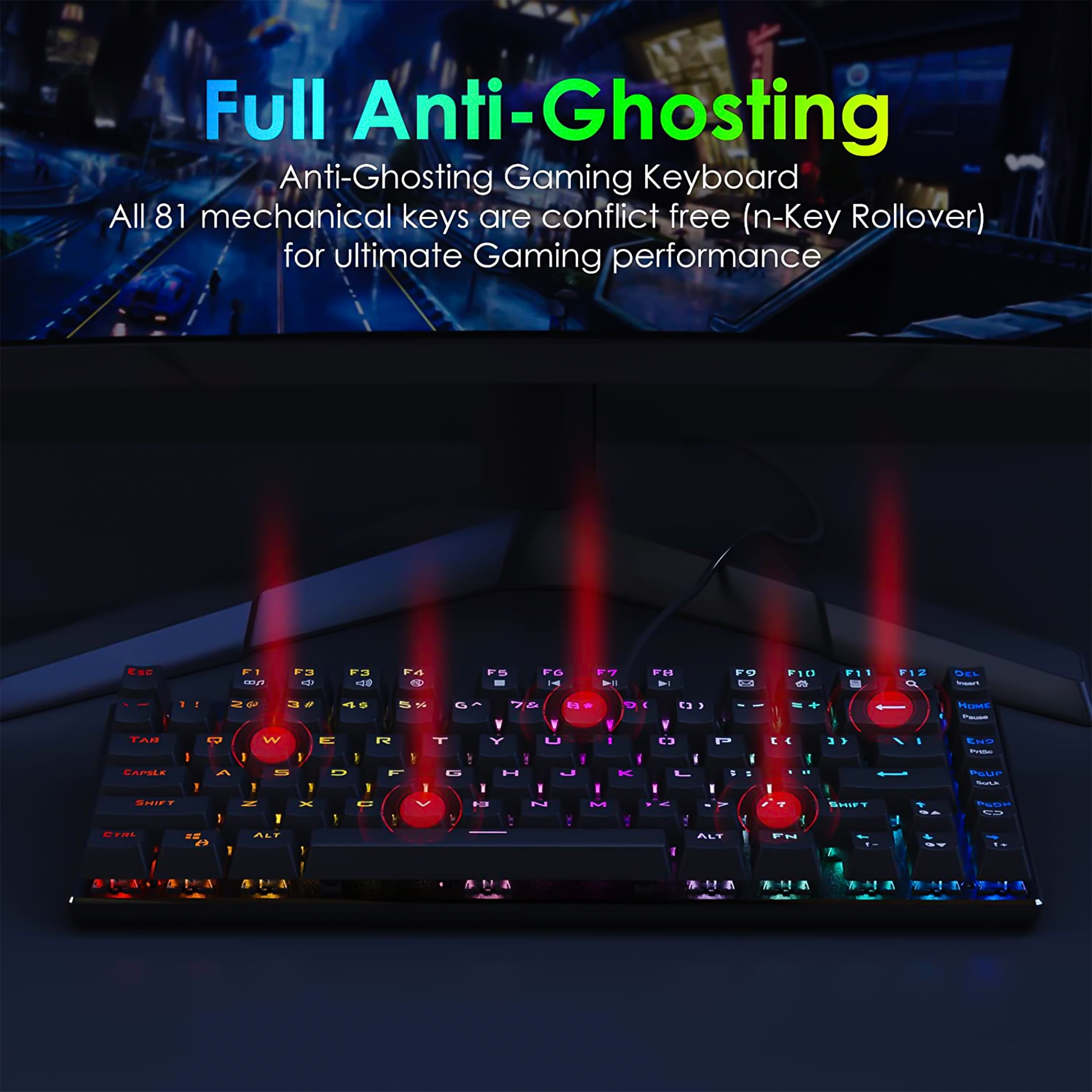HUO JI E-Yooso Z-88 RGB Mechanical Gaming Keyboard, Metal Panel, Brown Switches, Compact 81 Keys Hot Swappable for Mac, PC, Black HUO JI E-Yooso Z-88 RGB Mechanical Gaming Keyboard, Metal Panel, Brown Switches, Compact 81 Keys Hot Swappable for Mac, PC, Black
