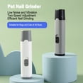 thumbnail image 3 of TFixol USB Rechargeable Pet Nail Grinder with LED Light, Dual Speed, Replaceable Diamond Heads for Cats and Dogs, White, 3 of 7