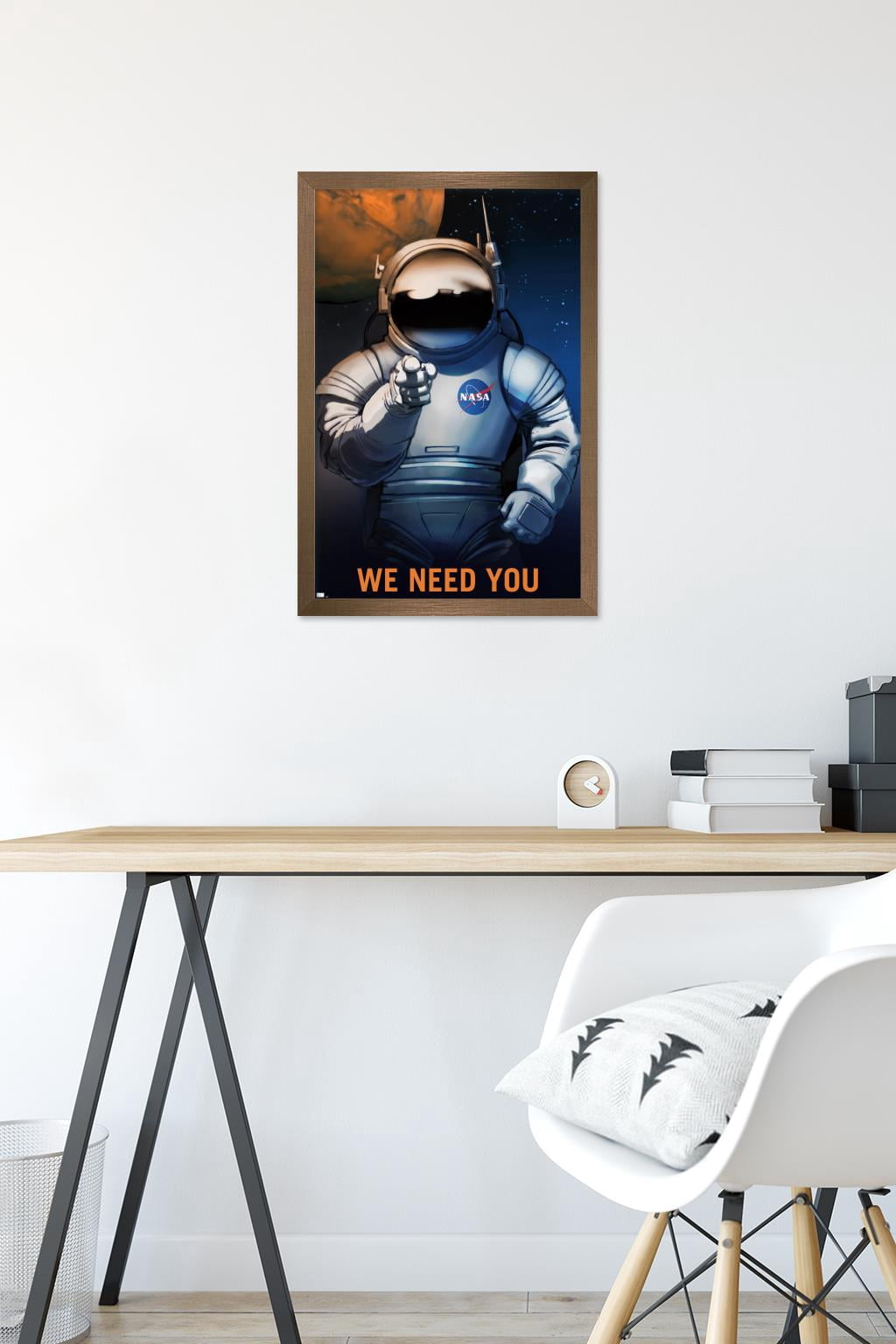 NASA - We Need You Wall Poster, 14.725" x 22.375" Framed