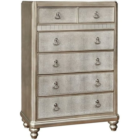 Kingfisher Lane 6 Drawer Chest In Metallic Platinum Walmart Com