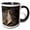 Black/White, variant on 3drose, Curious Male Gambels Quail., 11oz Two-tone Yellow Mug