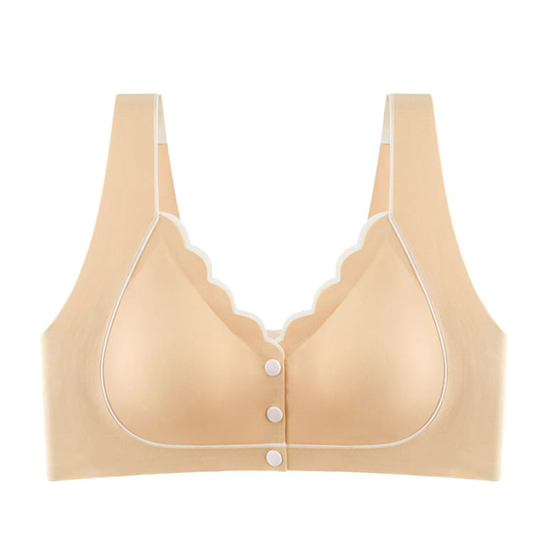 Everyday Bras Wireless Front Buckle Bra for Women Ultra-Supportive