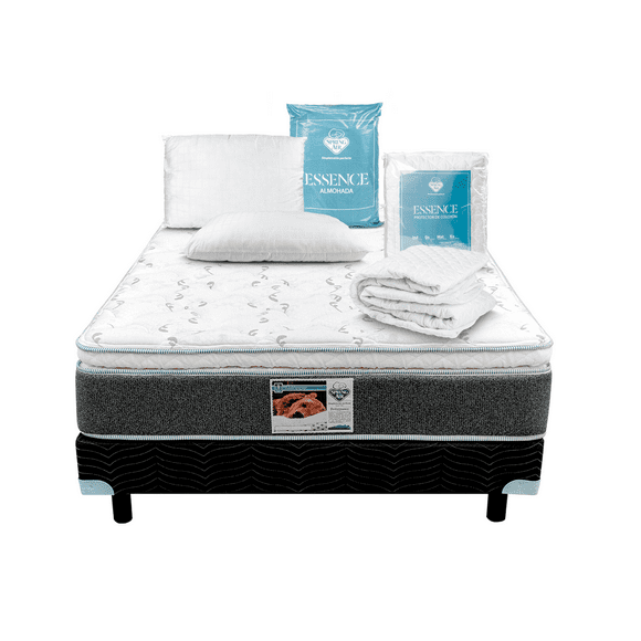 Colchón King Size + Box + Protector + Almohadas Spring Air Smith