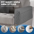 thumbnail image 6 of Jokapy Waterproof Armrest Cover with Side Pocket, Washable Sofa Couch Slipcover, 2 Pack, Gray, 6 of 10