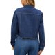 thumbnail image 3 of CHAQUETA DE JEAN CORTA DE MANGA LARGA CON HEM FRANQUEADO PARA MUJERES INSPIRADA EN CHIC TAMAÑO S AZUL OSCURO, 3 of 5
