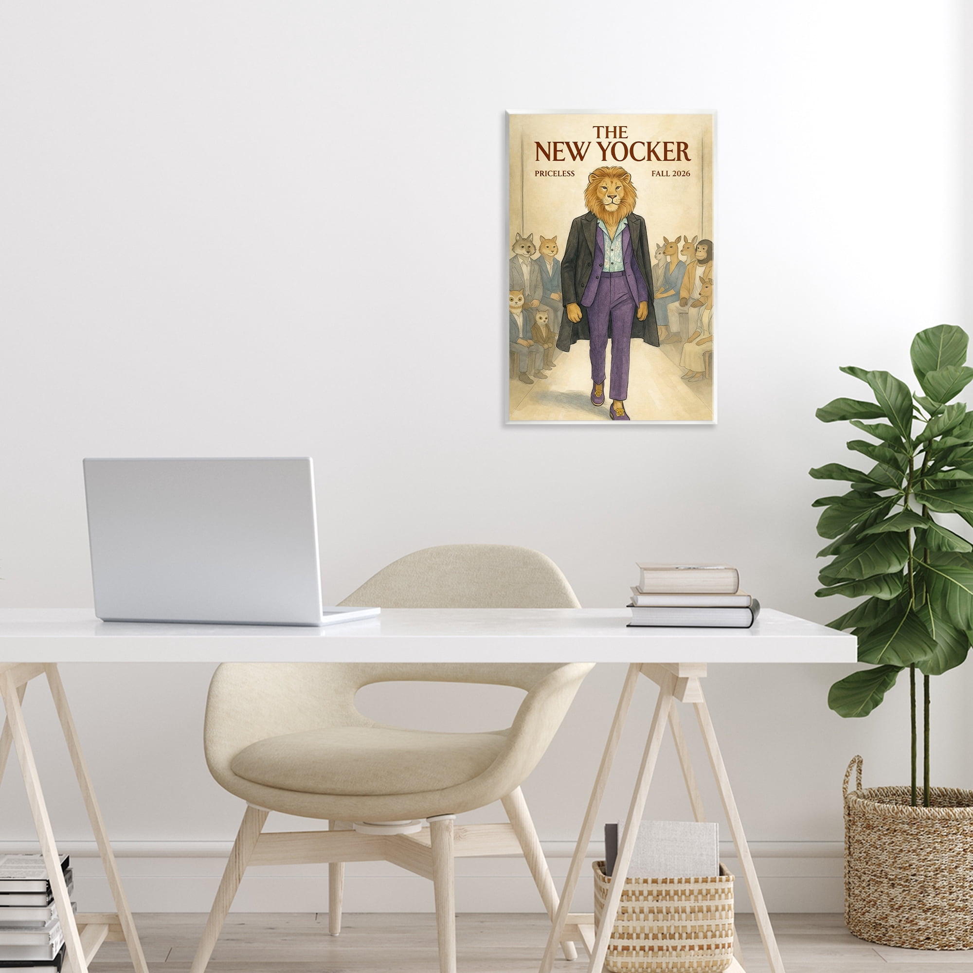 Stupell Industries New Yocker Lion Model Wall Plaque Art, design by Grotto Studios