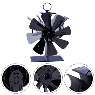 Small Wood Stove Fan 4 Blade Fireplace Fan for Wood Burning Stove,Heat  Powered Stove Fan for Wood Burning Accessories,Silent Operation Circulating  Warm Air(Non Electric) 