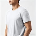 thumbnail image 4 of Havenx Men's Sun Protection Swim Shirt Short Sleeve Upf 50+ Tshirts Fast Dry Moisture Wicking T-Shirt Athletic Workout Casual Loose Fit Running Swim Clothes,White M, 4 of 4