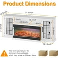 thumbnail image 2 of ChaoLink 74.8" Fireplace TV Stand for 80" TVs, with 41" 3D Electric Fireplace, 1500W/5000 BTU Heater for 400 Sq.Ft, 12 Flame Colors & 5 Brightness, ETL Certified, 2 of 8