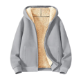 thumbnail image 4 of Women Fleece Coat Winter Warm Casual Long Sleeve Hooded Jackets Plus Size Fall Winter Cardigan Plush Warm Outwear, 4 of 7