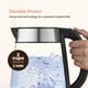 thumbnail image 4 of Hervidor eléctrico Speed-Boil para café y té, caldera de agua de 1,7 l, 1500 W, vidrio de borosilicato, fácil de limpiar, apertura ancha, apagado automático, mango de tacto fresco, luz LED. rotación, 4 of 5