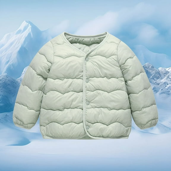 Kids Boys Winter Coats,Kids Puffer Jacket with Pocket Zip up Coat Warm and Windproof Lined Jackets Coats Grils Winter Coats Size 6-7 Years