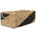 thumbnail image 1 of Zenna Home Rectangular Decorative Storage Basket with Dividers, Made of Handwoven Water Hyacinth, 1 of 8