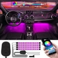 thumbnail image 1 of WILLED Car LED Interior Lights, App Control Smart Car Lights with DIY and Music Sync Mode, Waterproof RGB Under Dash Car Lighting Kits with Car Charger, 4PCS 48 LEDs Car Strip Lights, DC12V, 1 of 7