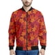 thumbnail image 2 of Chaqueta con estampado 3D de hoja de arce de Canadá para hombres y niños, chaqueta informal con cremallera para la calle, sudadera estilo aviador para primavera y otoño, 2 of 5