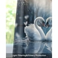 thumbnail image 6 of Valentines Day Valance Curtain Love Heart Swans Lake Valentines Kitchen Curtains Winter White Feather Valentines Curtains for Bathroom Bedroom Living Room 54 X 18 Inch, 1 Panel, 6 of 6