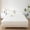 Beige, variant on Wheat Embroidery Waterproof Fitted Mattress Cover, 59.06 x 78.74 Inches Quilted Full Wrap Bed Protector, Liquid Proof Bed Cover, Pink
