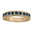thumbnail image 1 of 1.50 Ct Ctw Channel Prong Setting Blue Diamond Wedding Band - 10K Gold, 1 of 9