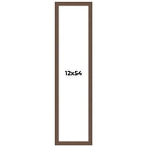 12x54 Frame Brown Farmhouse Solid Wood Picture Frame Width 1.5 Inches | Interior Frame Depth 0.5