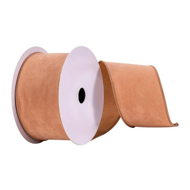 Vickerman Q214879 Ruban en Faux Suède Beige 2.5 Po x 10 Yards