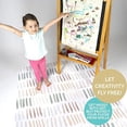 thumbnail image 4 of JumpOff Jo - Large Splat Mat, Waterproof and Washable, for Under Highchair, Protects from Spills, - 51 x 51 inches - Dashes, 4 of 9