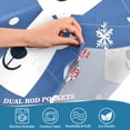 thumbnail image 3 of Yayeee Kitchen Curtains Tier Pair Light Filtering 27"x24" Rod Pocket Short Cafe Window Panel, White Polar Bear, 3 of 7