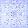thumbnail image 1 of Ahgly Company Indoor Square Medallion Blue Traditional Area Rugs, 3' Square, 1 of 4