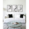 thumbnail image 4 of SHENIFY Large 24x36in3pcs Black Framed Black White Abstract Canvas Wall Art Ink Wash Pastel Wall Decor Modern Transparent Fog Illustration Art Painting for Bedroom Dining Room, 4 of 8