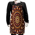 thumbnail image 1 of Mandala Kids Apron, Oriental Filigree Tile Inspired Ornament Ethnic Print, Boys Girls Apron Bib with Adjustable Ties for Cooking Baking Painting, Lavender Burgundy, by Ambesonne, 1 of 2