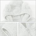 thumbnail image 3 of Abrigo con capucha de lana de dibujos animados para bebés y niñas, abrigo cálido con orejas para niños pequeños, cremallera, 3 of 5