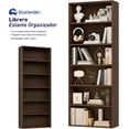 thumbnail image 3 of Librero Bluelander, Estante Organizador con 6 Compartimientos, Café Oscuro, 3 of 5