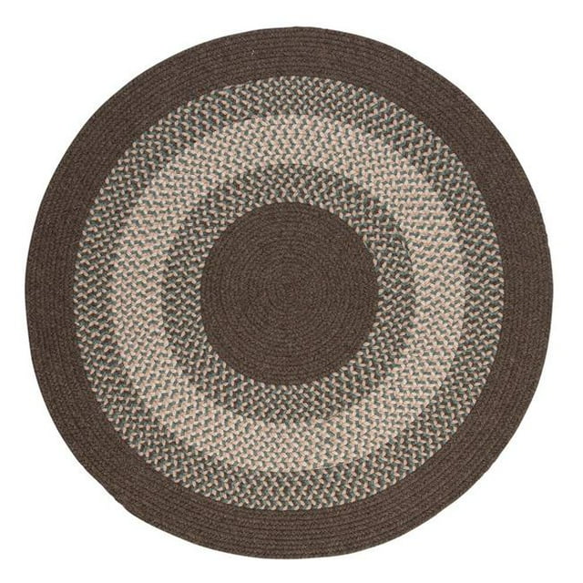 Colonial Mills NG99R108X108 9 ft. North Ridge Round Braided Rug, Bark