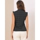 thumbnail image 3 of Blusa de trabajo Allegra K con Lazo transparente sin mangas Negro XS, 3 of 5