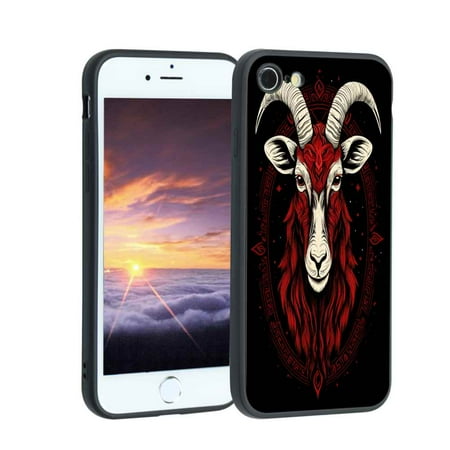 Compatible with iPhone 7 Phone Case, Nordic-goat-shape-pattern-246 Case Silicone Protective for Teen Girl Boy Case for iPhone 7