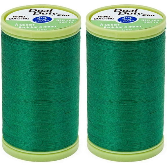 Coats Dual Duty Plus Hand Quilting Thread 325yd, Field Green (S960-6670), 2-pack